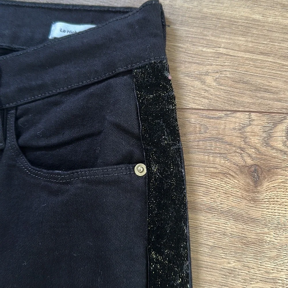 Frame Denim Black Tuxedo Jeans Le High Straight - Picture 4 of 9